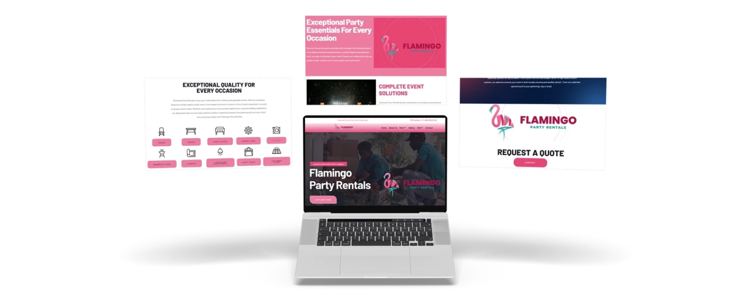 Flamingo Party Rentals Site